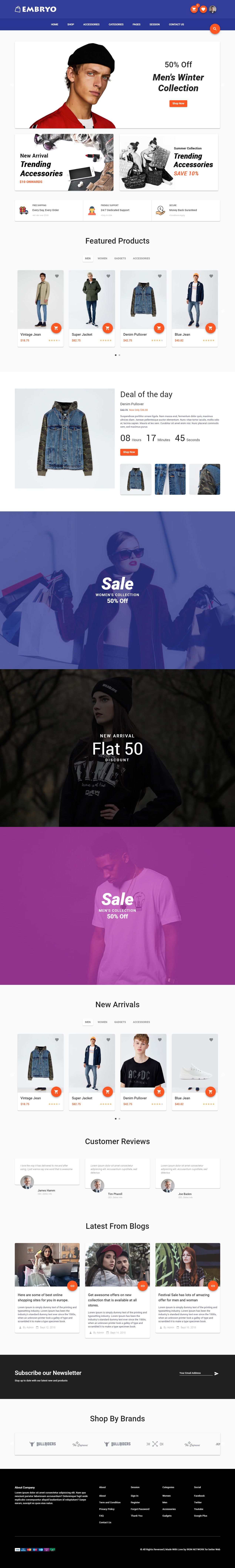 Embryo Fashion HTML5 Templates