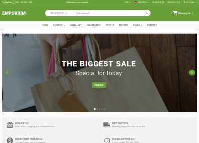 5+ Latest eCommerce HTML5 Website Templates 2018