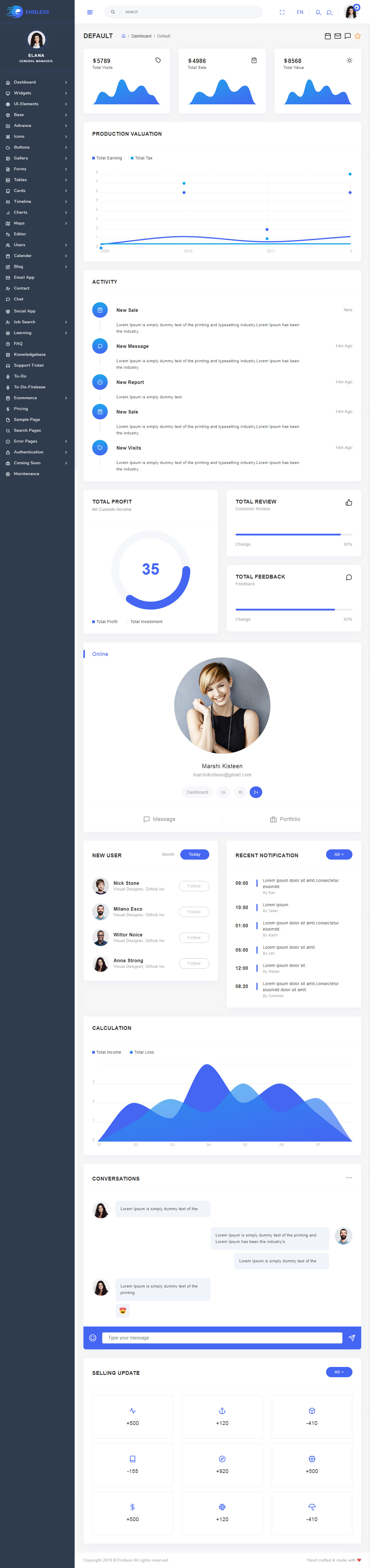 Endless React HTML Templates
