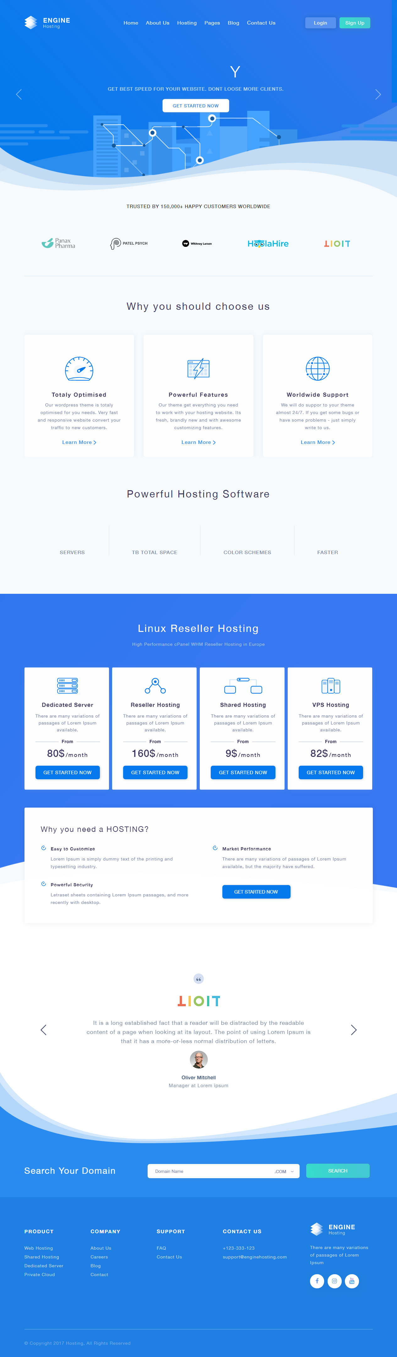 Engine Hosting HTML5 Hosting Template