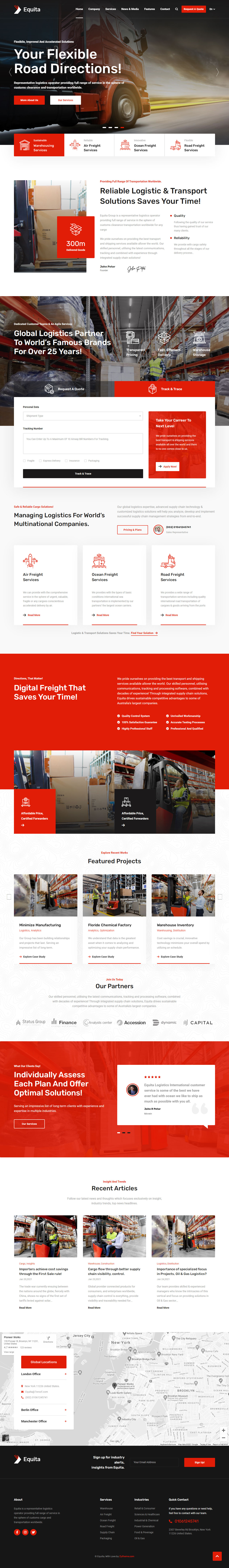Equita Transportation Website Templates