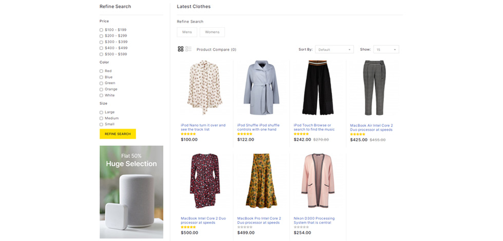 Category page