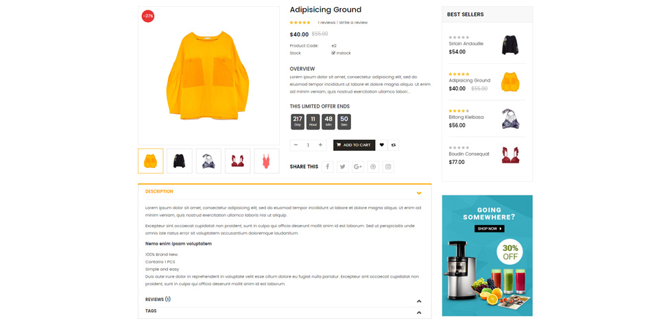 Product page