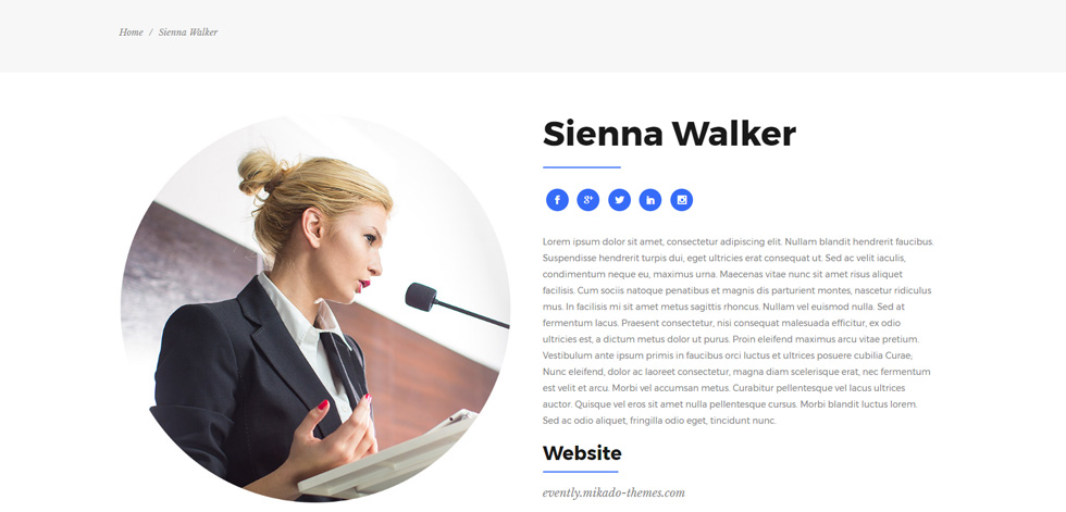 Speaker profile