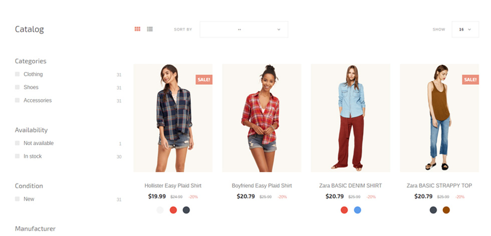 Category page