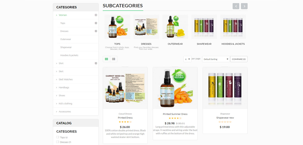 Category page