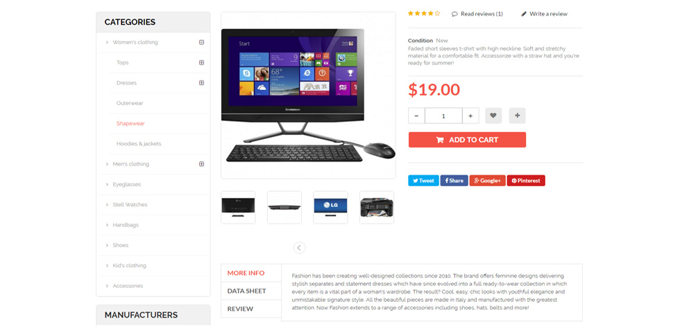 Product page