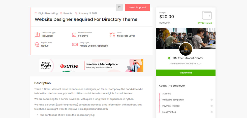 Job details