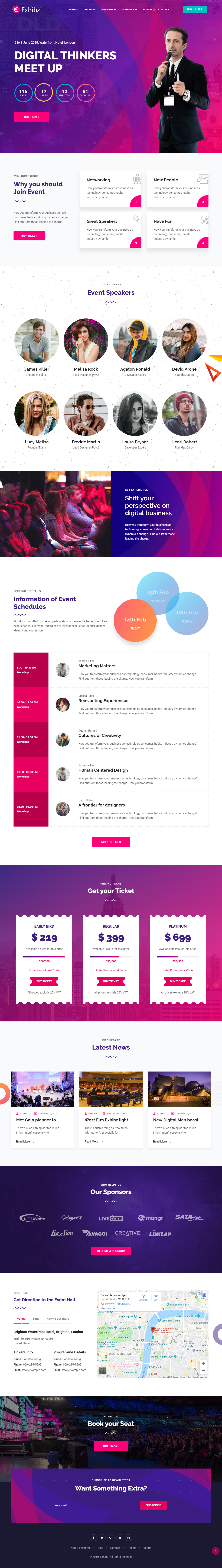 Exhibz Events WordPress Theme