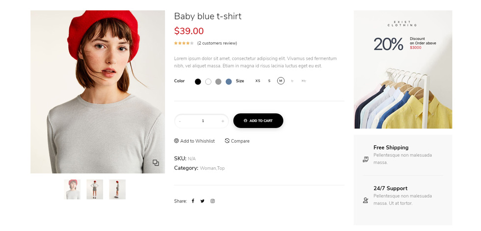 Product page