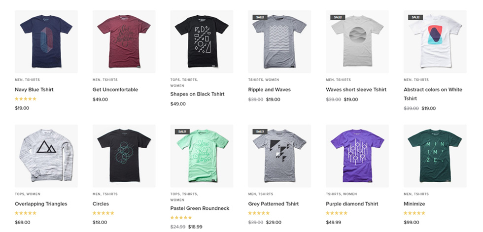 Shop page