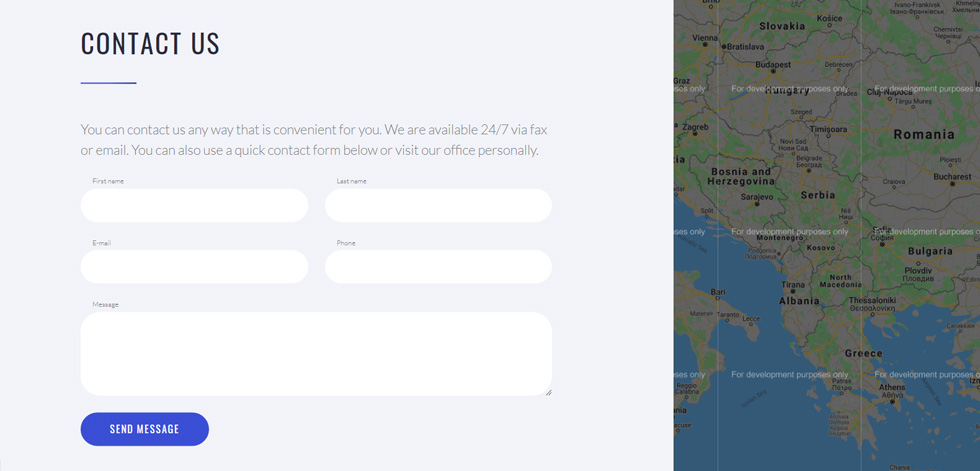 Contact page
