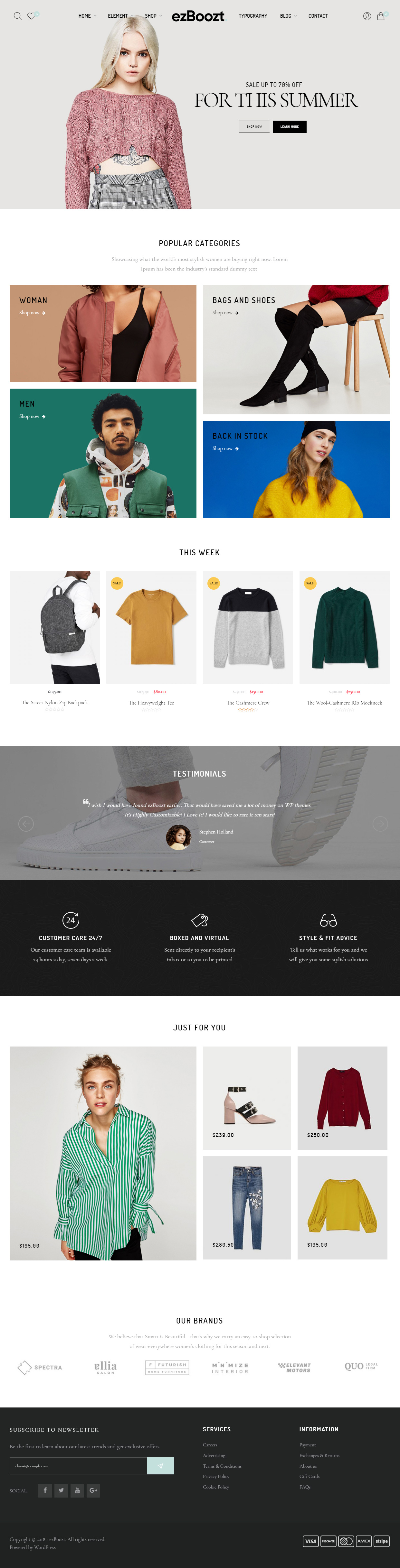 ezBoozt WordPress Bootstrap 4 Theme