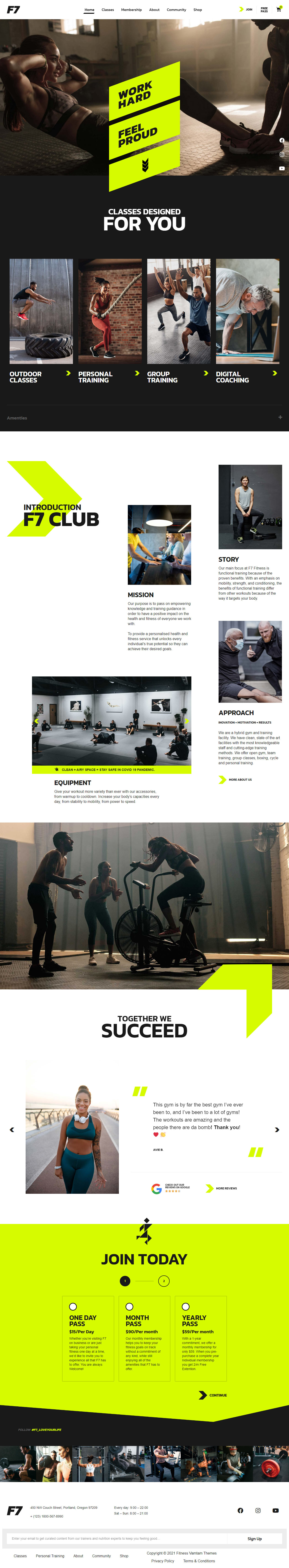 F7 WordPress Fitness and Gym Themes