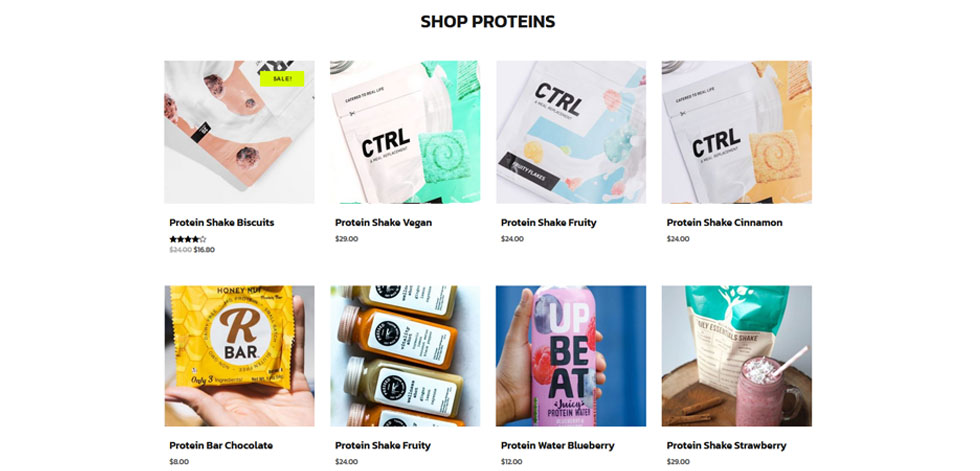 Shop page