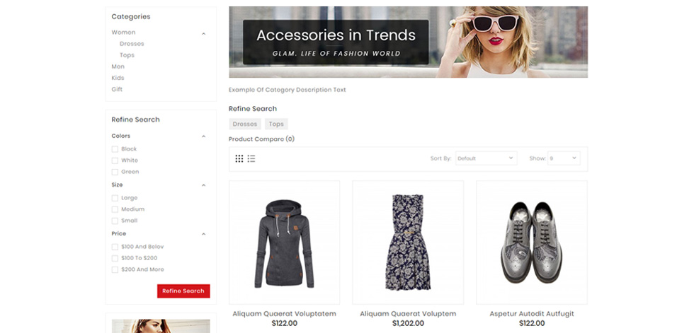 Category page