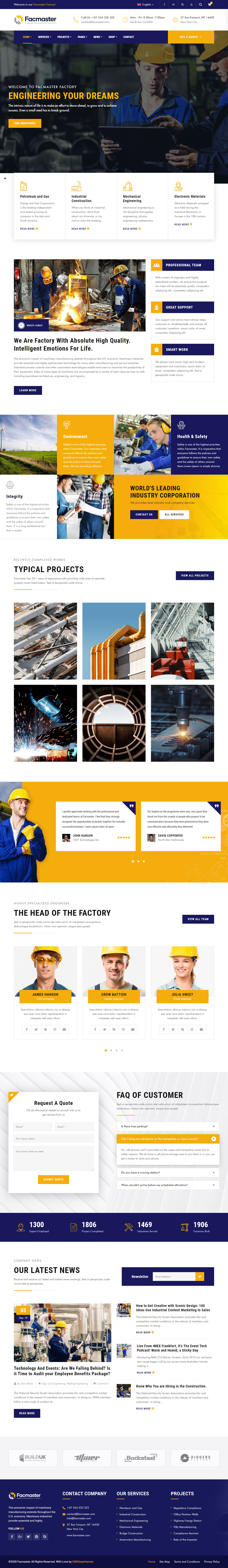 Facmaster Best Engineering WordPress Themes