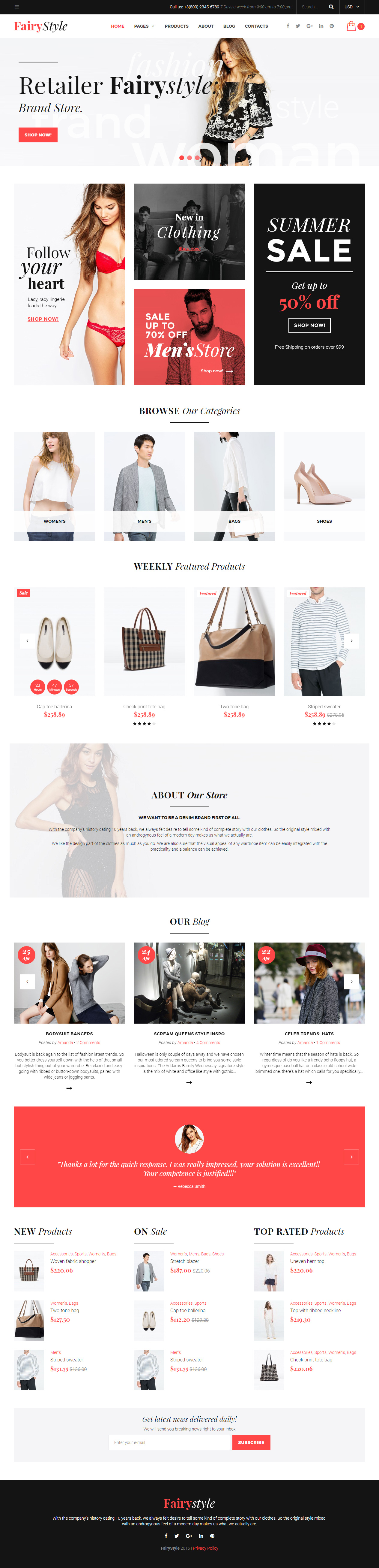 FairyStyle Fashion HTML5 Templates