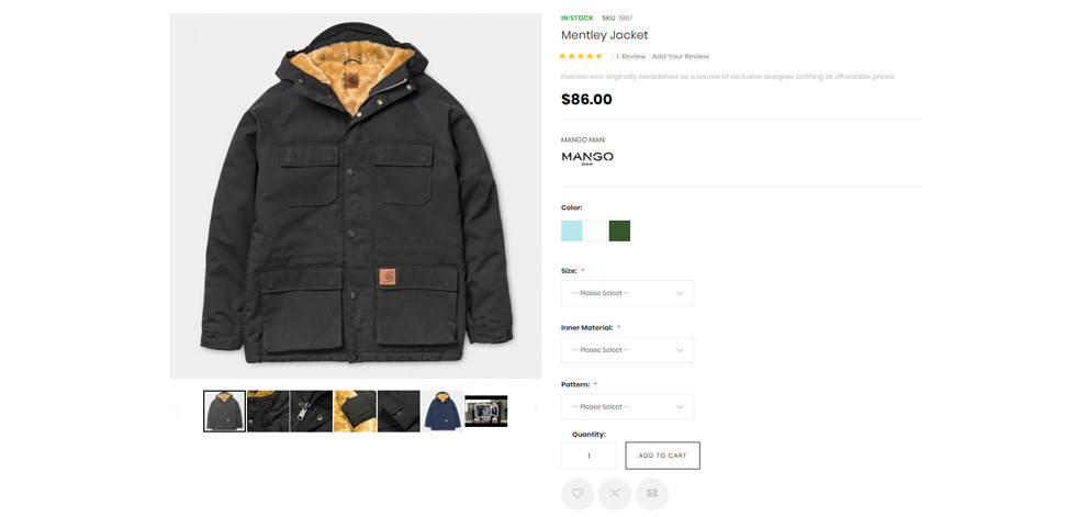 Product page