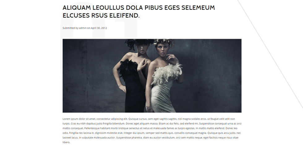 Blog post page