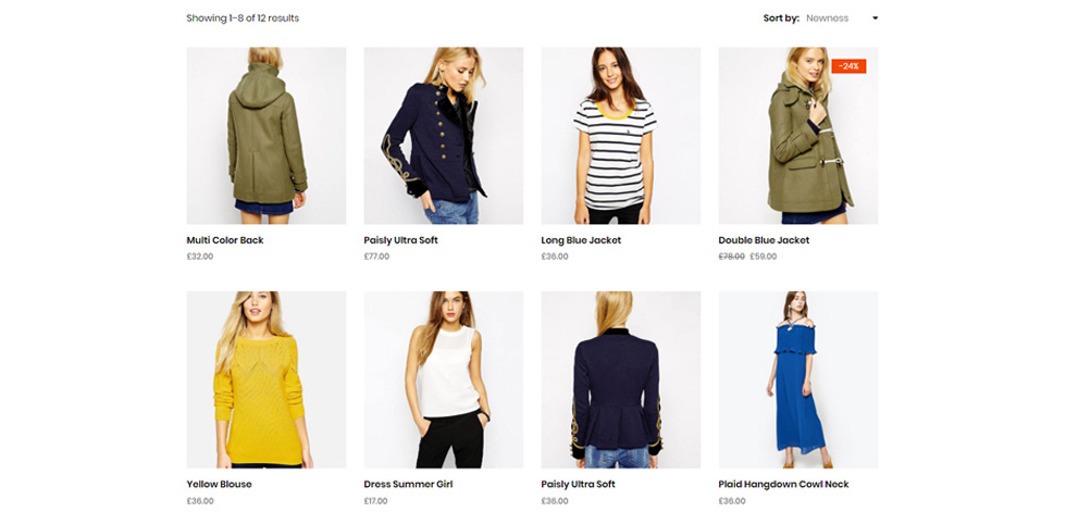 Shop page
