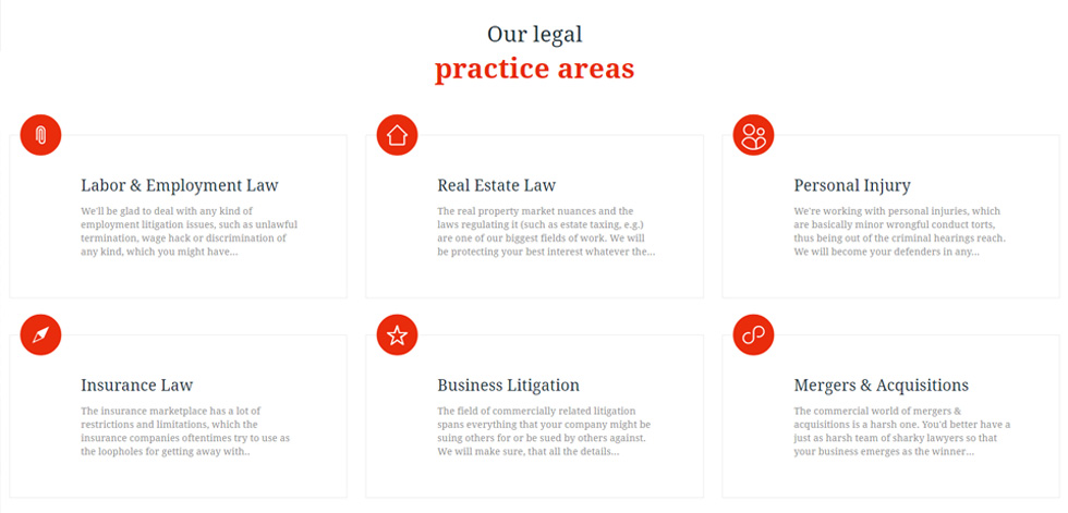 Practice areas