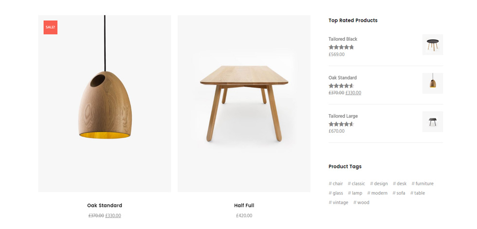 Shop page