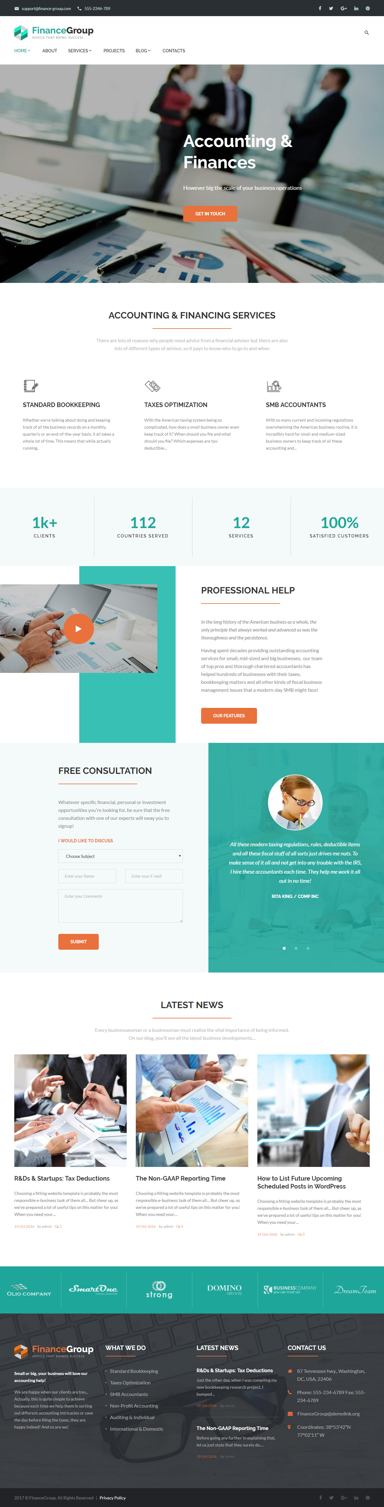 FinanceGroup Finance WordPress Theme
