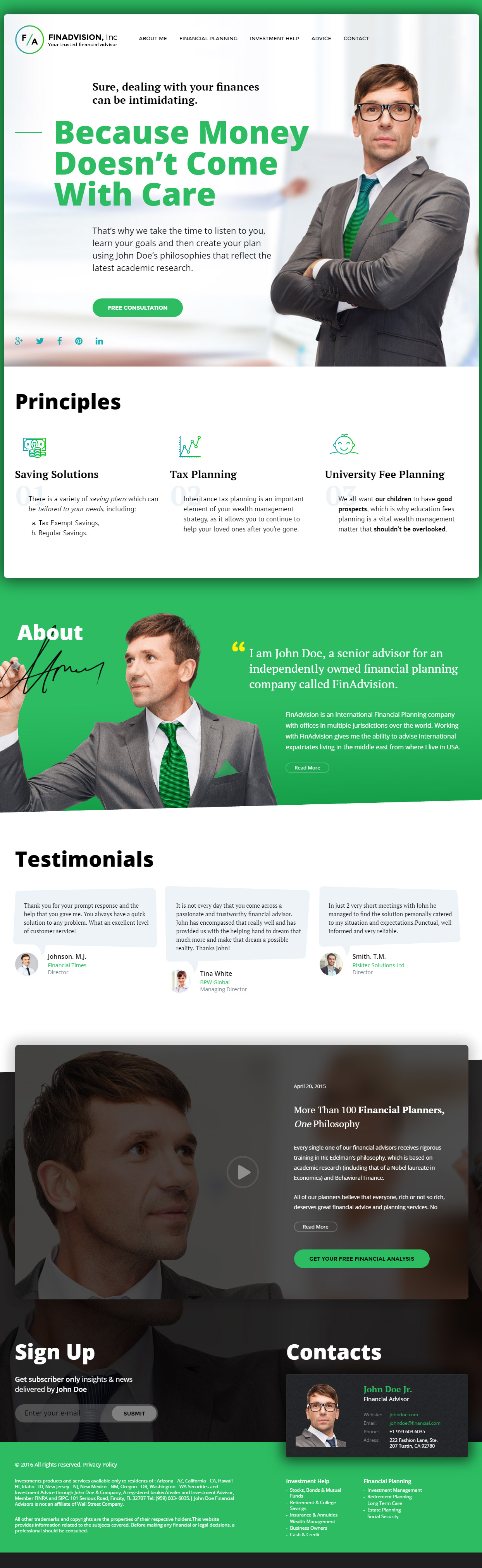 Financial Advisor Finance WordPress Theme