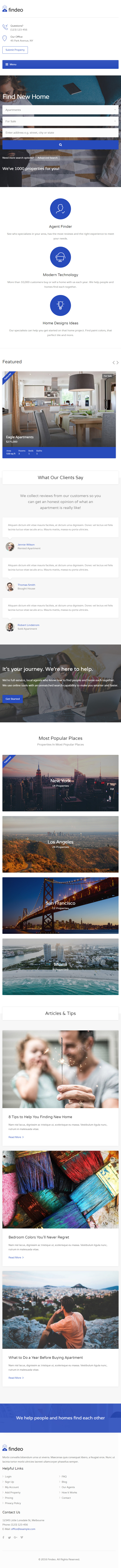 Findeo – Premium Responsive Real Estate & Directory HTML5 Template theme — Tablet preview