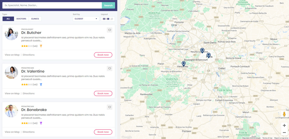 Listing page