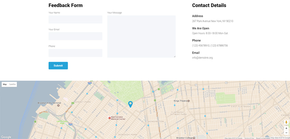 Contact page