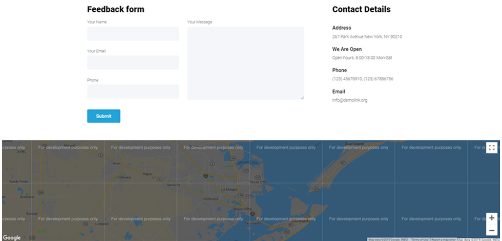 Contact page