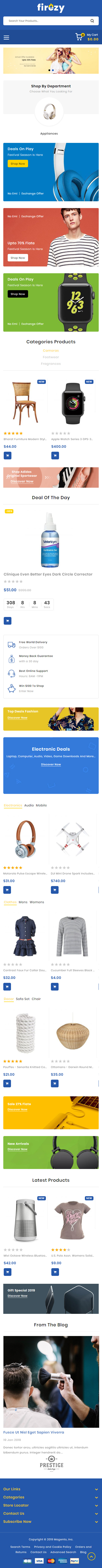 Firezy – Premium Responsive Multipurpose Magento 2 Theme theme — Mobile preview