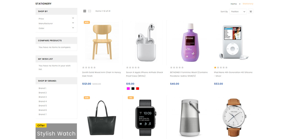 Category page