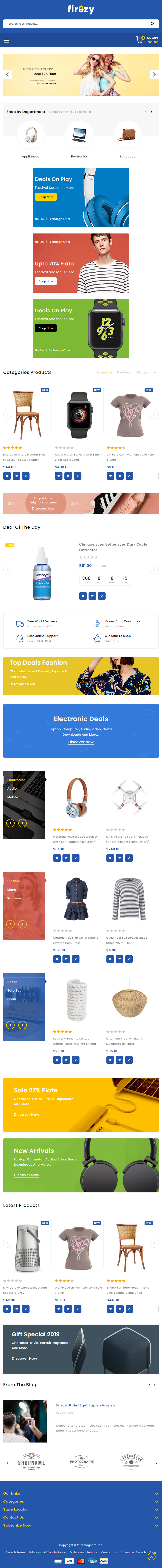 Firezy – Premium Responsive Multipurpose Magento 2 Theme theme — Tablet preview