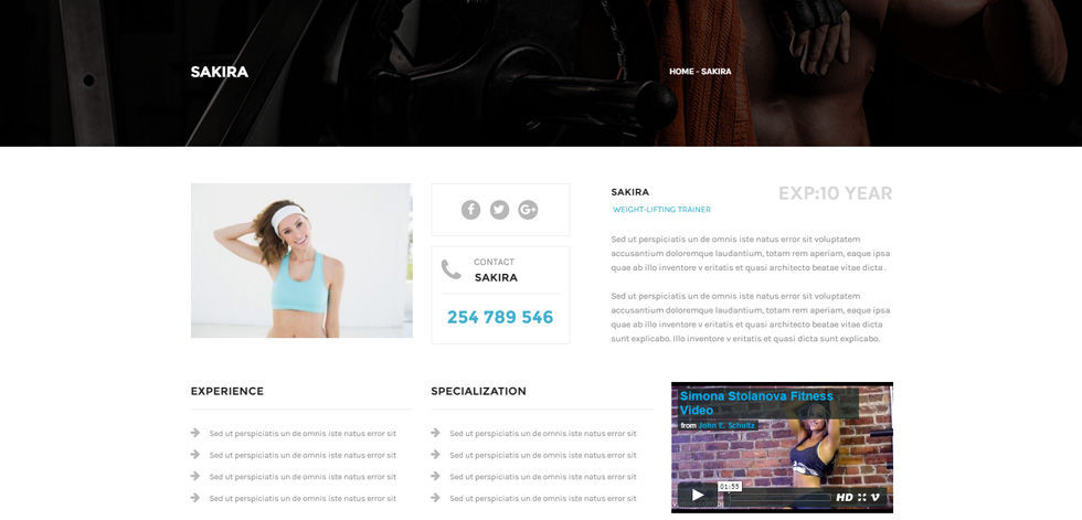 Trainer page