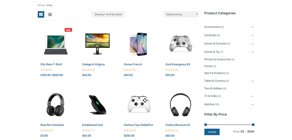 Category page