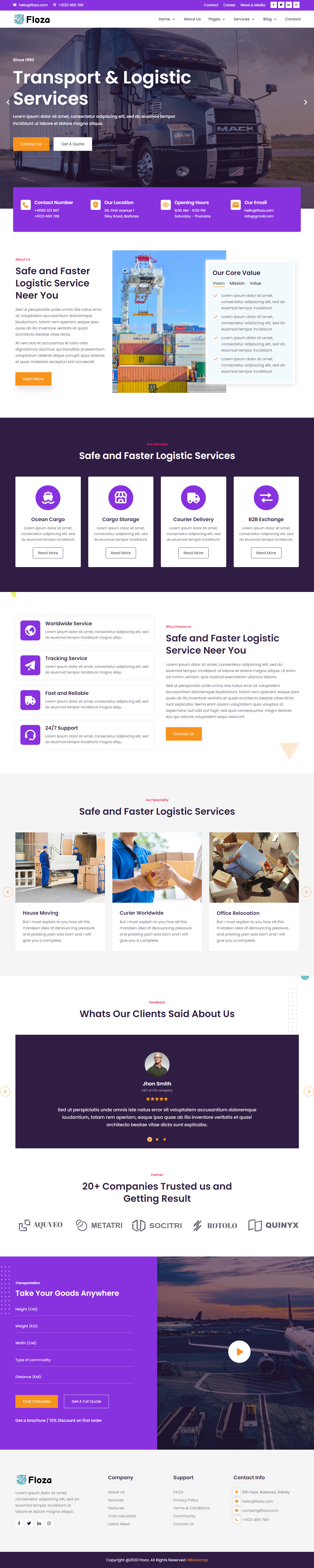 Floza Angular 10 HTML Website Templates