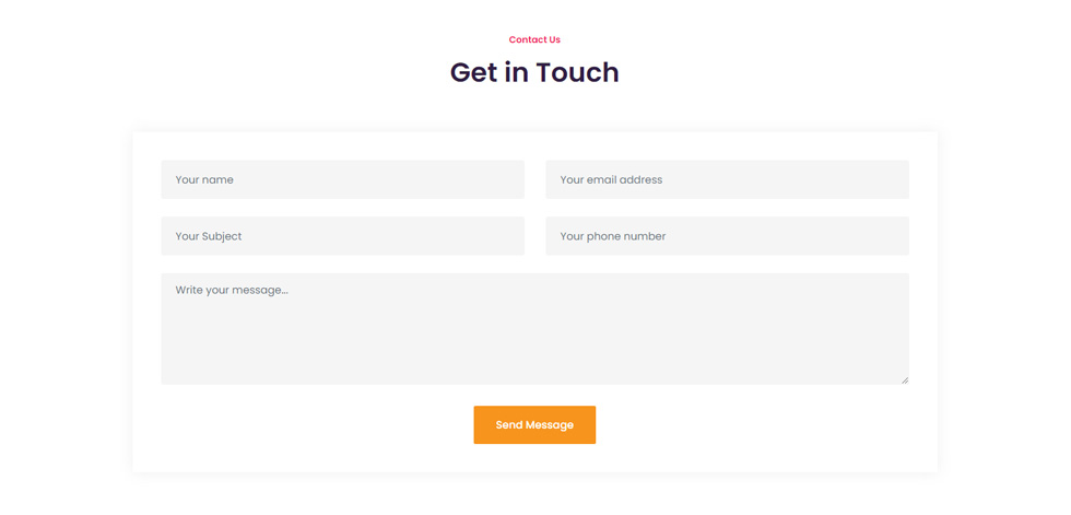 Contact page
