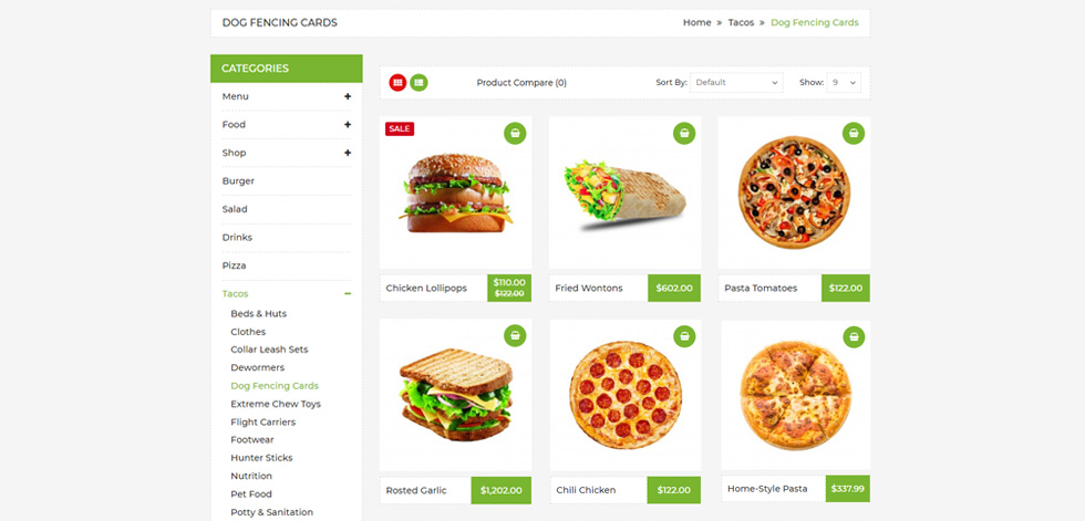 Category page