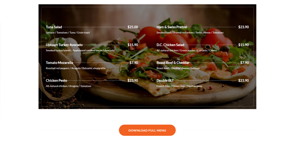 Food Menu