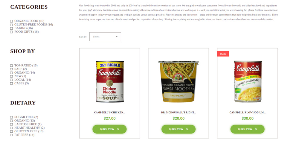 Category page