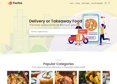 Best Responsive HTML5 Food Delivery Website Templates