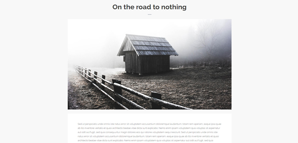 Blog post page