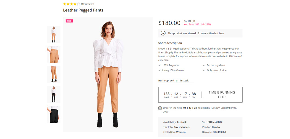 Product page
