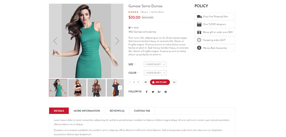 Product page
