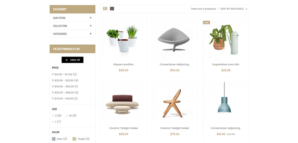 Category page