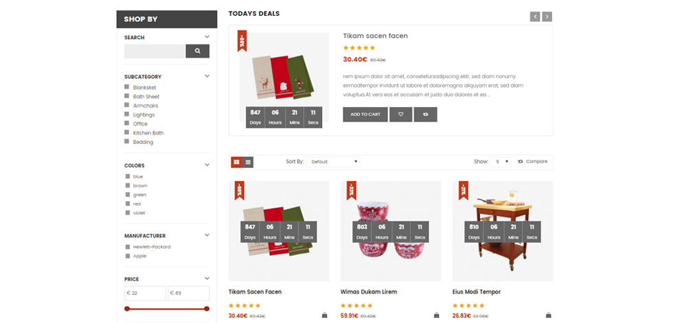 Category page