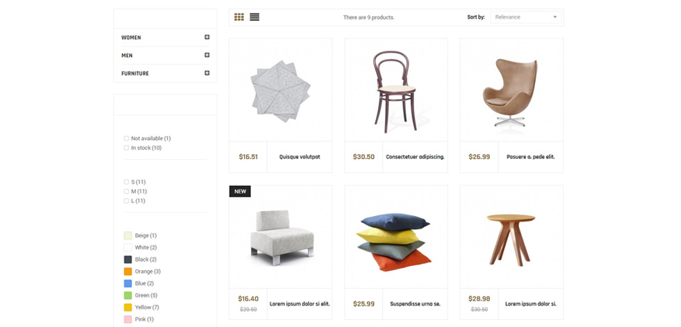 Category page